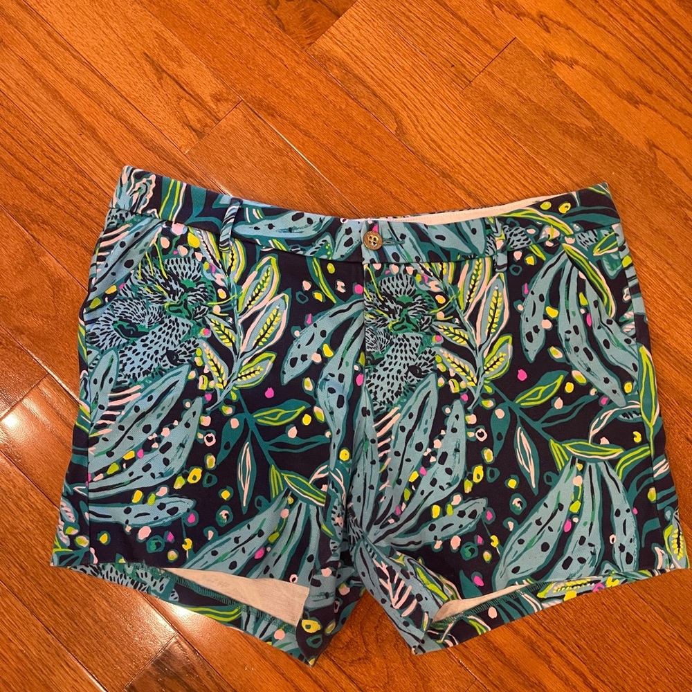 Lilly Pulitzer Callahan Shorts in Lion Around Size 16 Navy Blue